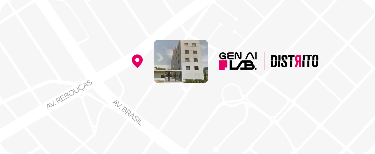 Mapa da localização do Distrito Hub na Av. Rebouças, 1585